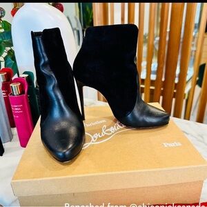 Christian Louboutin Black Ankle Boots  AUTHENTIC